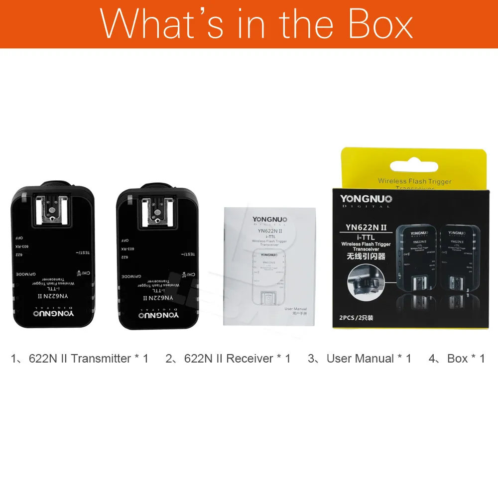 Беспроводной триггер вспышки YONGNUO YN 622N II YN622N TTL для Nikon D800 D700 D600 D610 D300|wireless flash