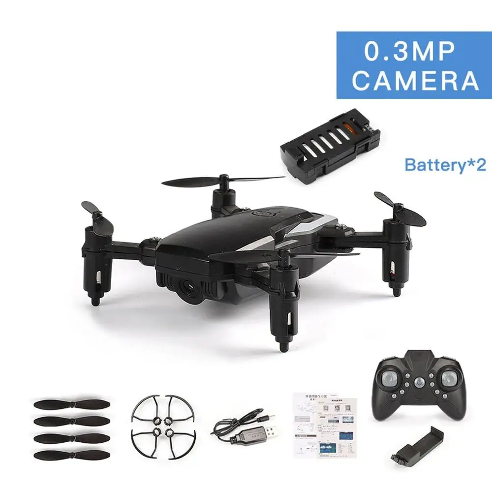 LF606 Квадрокоптер мини-Дрон с камерой 720P FPV Профессиональная HD Складная камера дроны высота удержания детей ChristmsToy - Цвет: 480P Black 2 Battery