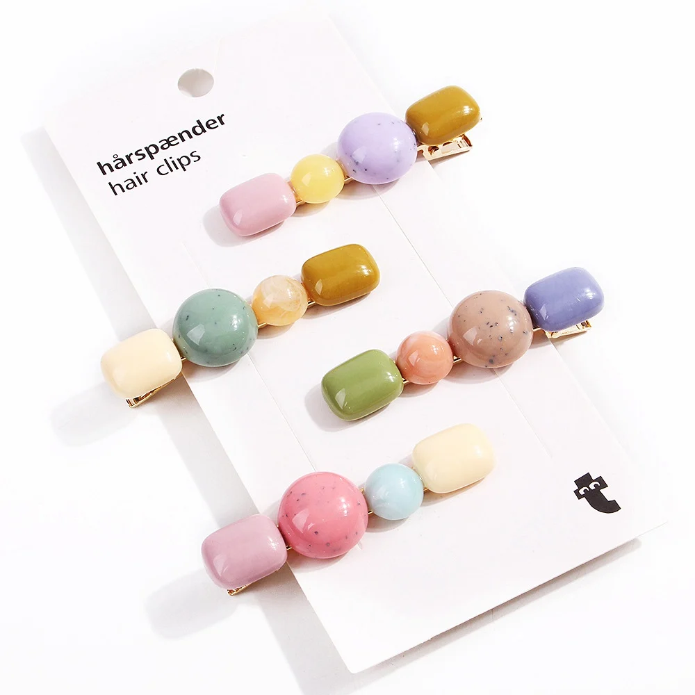 Модные корейские Акриловые зажимы для волос женские милые заколки девочек