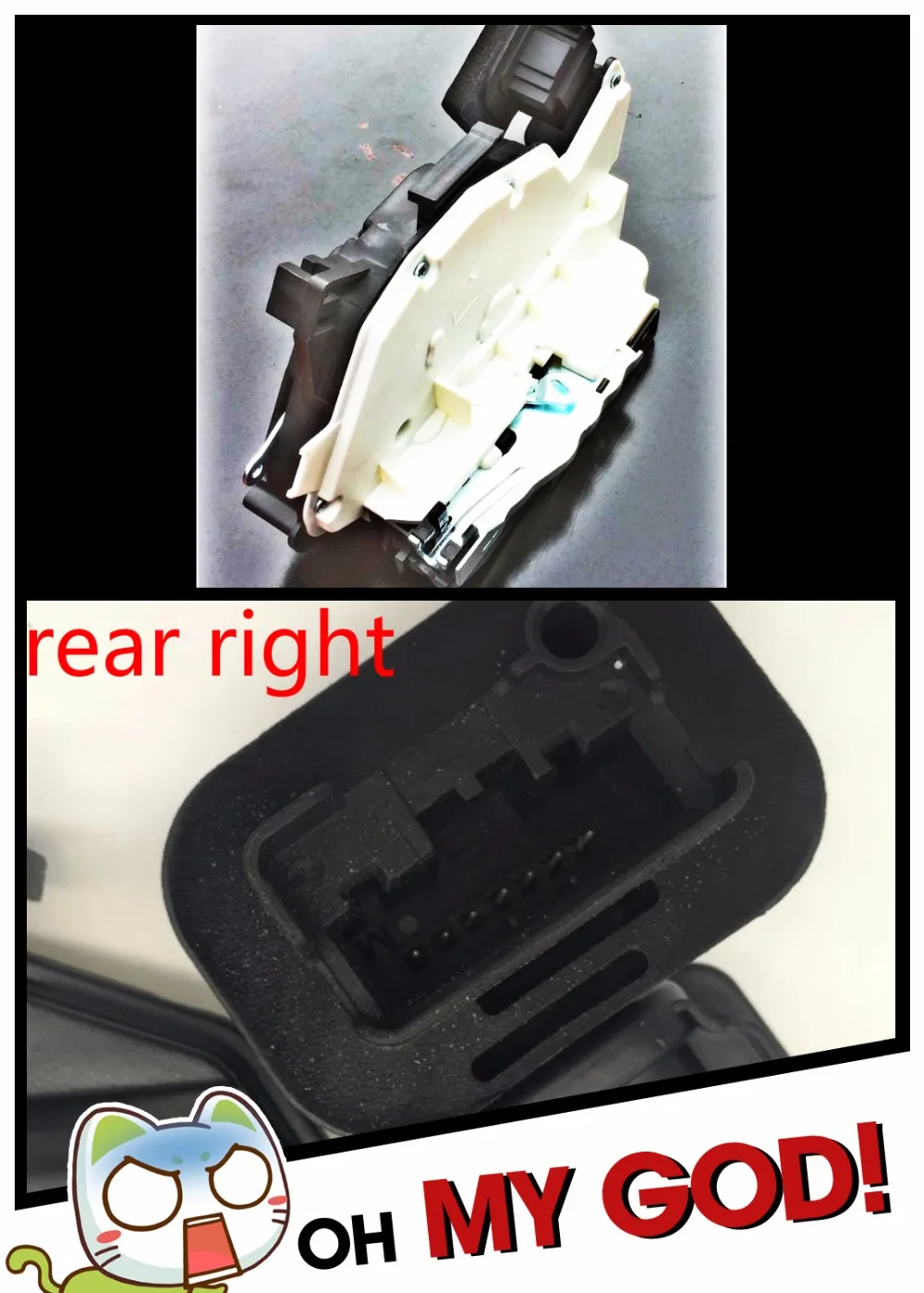 

rear right for VW GOLF JETTA SKODA YETI (5L) SEAT ALHAMBRA (7N) LEON III (5F) LEON ST (5F) Door Lock Latch Actuator Driver Side