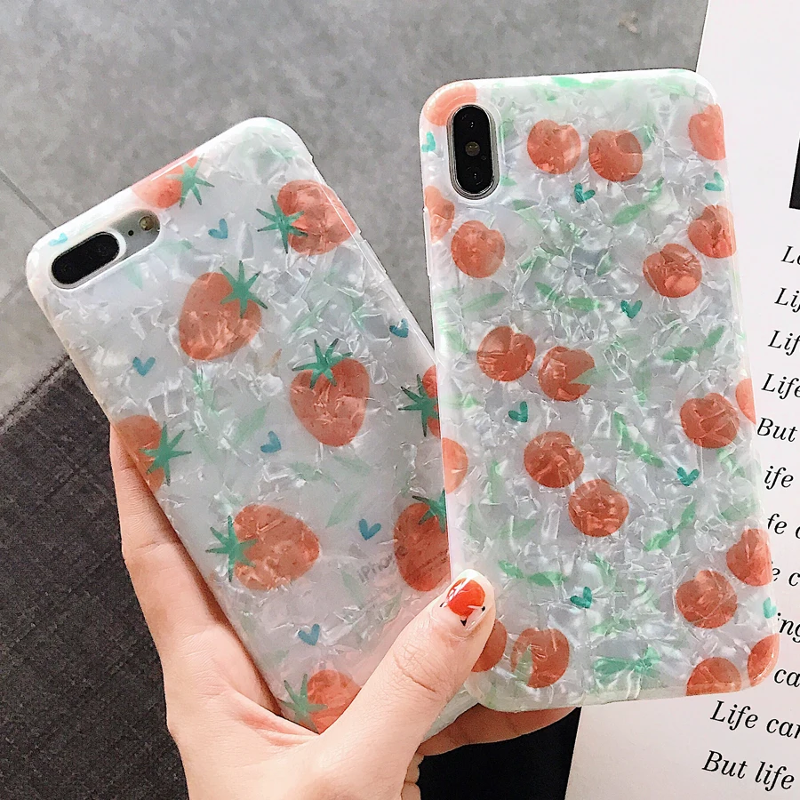 Ракушка чехол для телефона iPhone xs max Роскошные X Xr Bling простой чехлы телефонов с