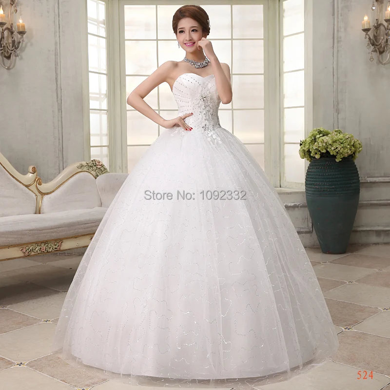 

s 2016 new plus size women Bridal gown wedding dress bandage lace tube top slim sweetheart ball gown floor-length A95