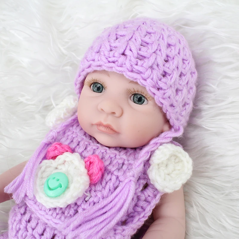 NPKDOLL 10 дюймов 25 см полностью виниловая силиконовая кукла для новорожденных