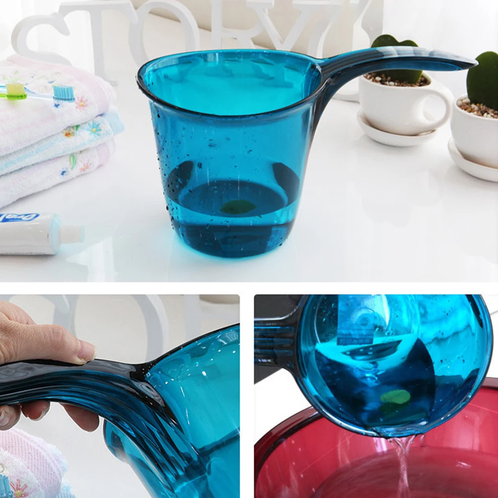 Safe Thickened Kitchen Washing Water Scoop Lightweight Shampoo Cup Solid Baby Bath Durable Cooking Clear Cleaning Long Handle | Дом и сад