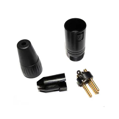 10 шт./лот сделано в Китае фабрика Neutrik цвет черный canon мужской разъем XLR Золотой