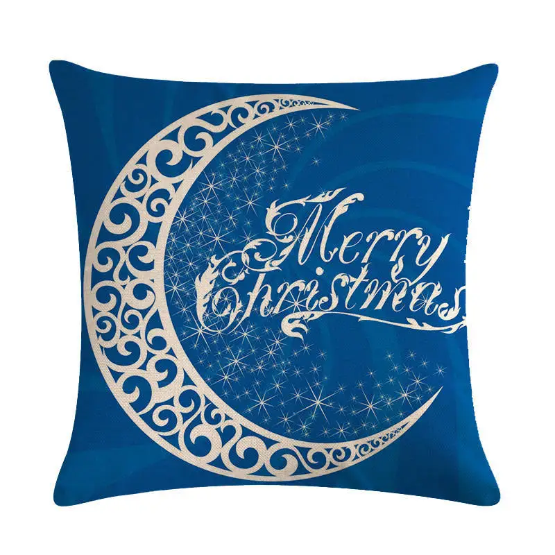 45cm*45cm moon design christmas linen/cotton throw pillow covers couch cushion cover home decorative | Дом и сад