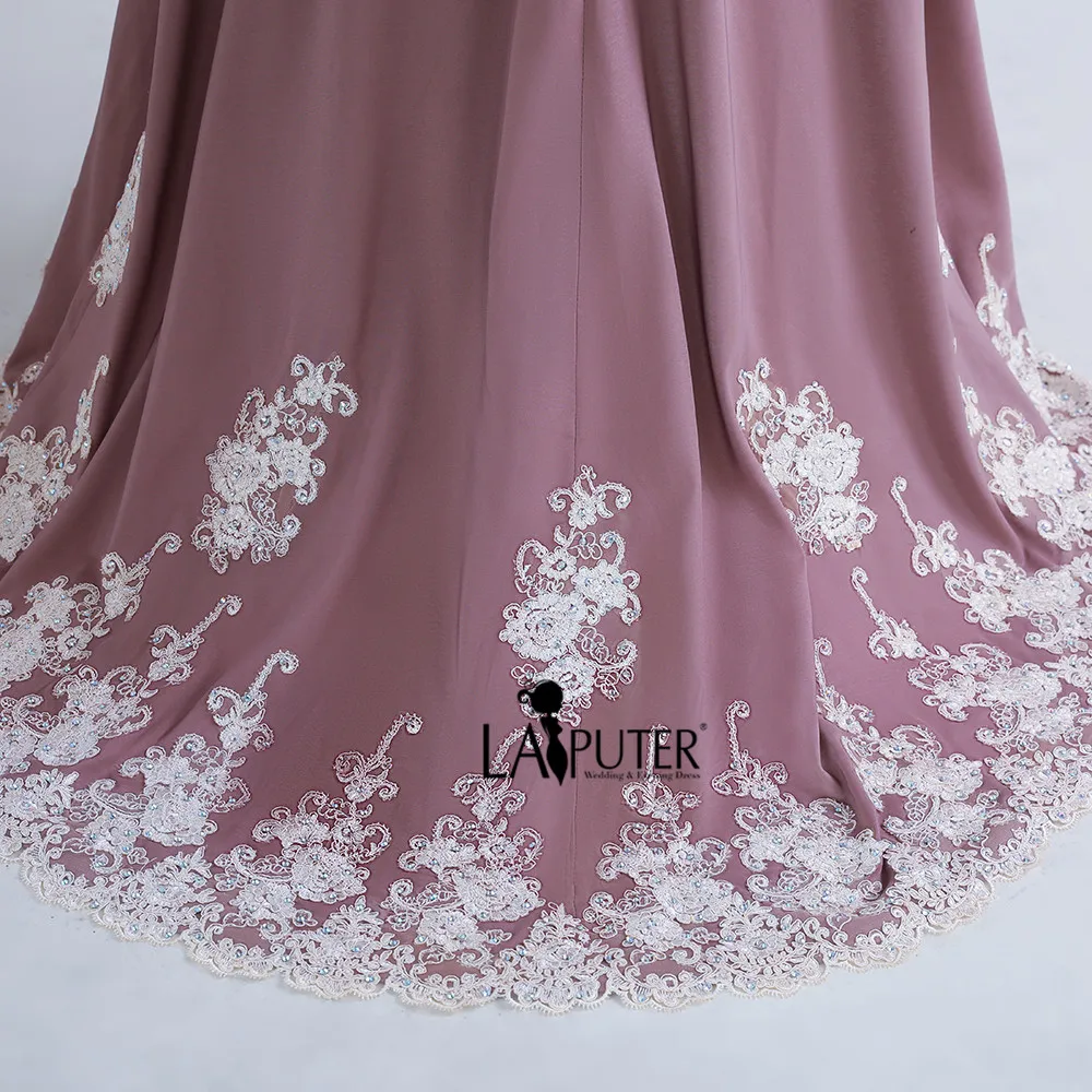 Vestido longo de festa кружевное платье с бисером и аппликацией длиной до пола вечернее