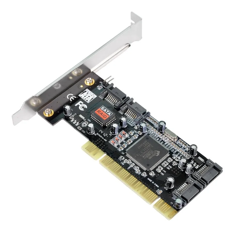 PCI карта 4 порта SATA Внутренний RAID контроллер добавить на карту с Sil 3114 чипсет