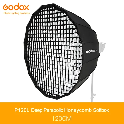 Godox Портативный P120L 120 см Глубокий параболический Honeycomb софтбокс с решеткой Bowens