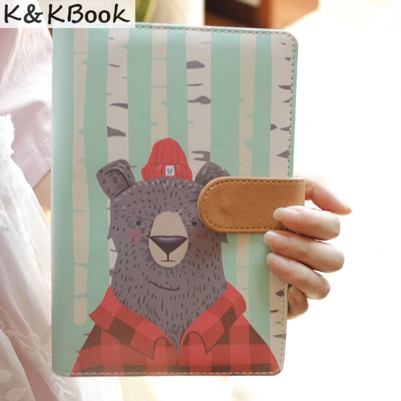 K & KBOOK KK008 креативный кожаный ноутбук A5 A6 свободный лист блокнот на спирали