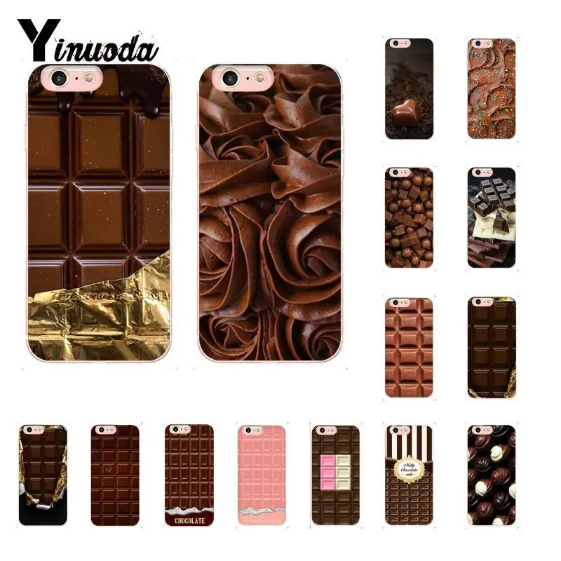 Модный чехол для телефона Yinuoda в виде сладкого шоколада iPhone 6S 6plus 7 7plus 8 8Plus X Xs MAX 5 5S