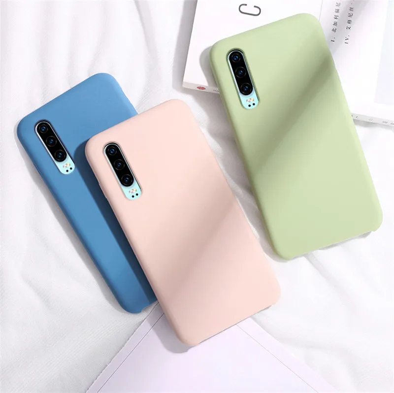 Жидкий силиконовый чехол для huawei P30 P20 P10 Lite Pro mate 10 20, мягкий чехол для телефона huawei Honor 9 10 V10 P Smart Cover