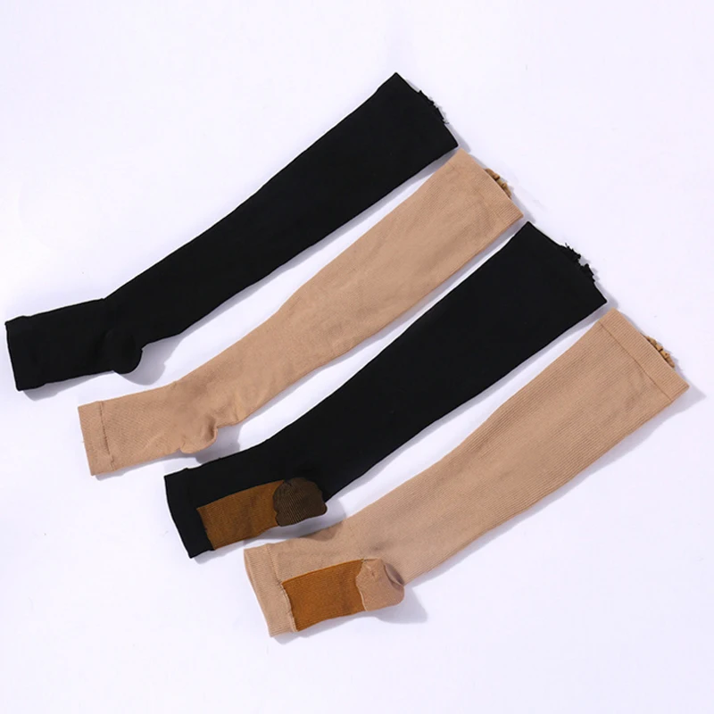 Носки компрессионные на молнии для мужчин и женщин носки медицинские с открытым