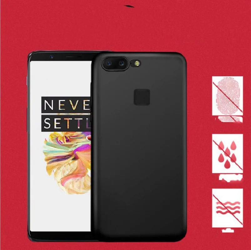 Чехол для Oneplus 5 T черный матовый Мягкий силиконовый чехол One plus 5T A5010 карамельный