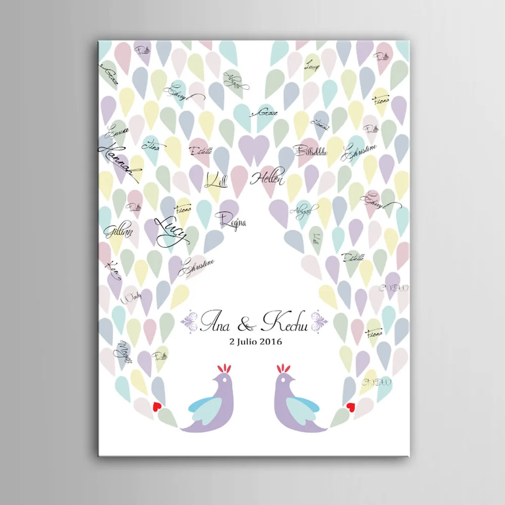 Гость подписи брезент доска для картина подарок на свадьбу вечеринку