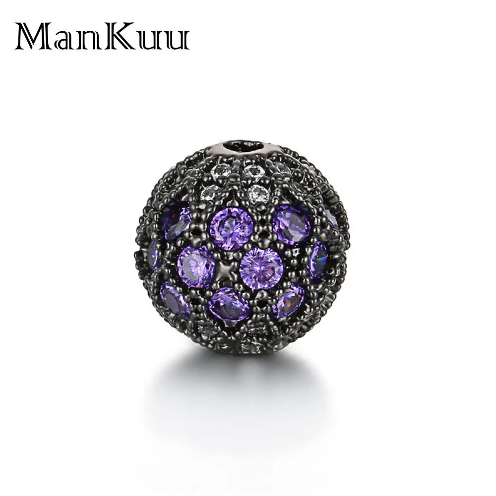 Mankuu 9 мм круглые черные стразы бусины шармы для дискотеки