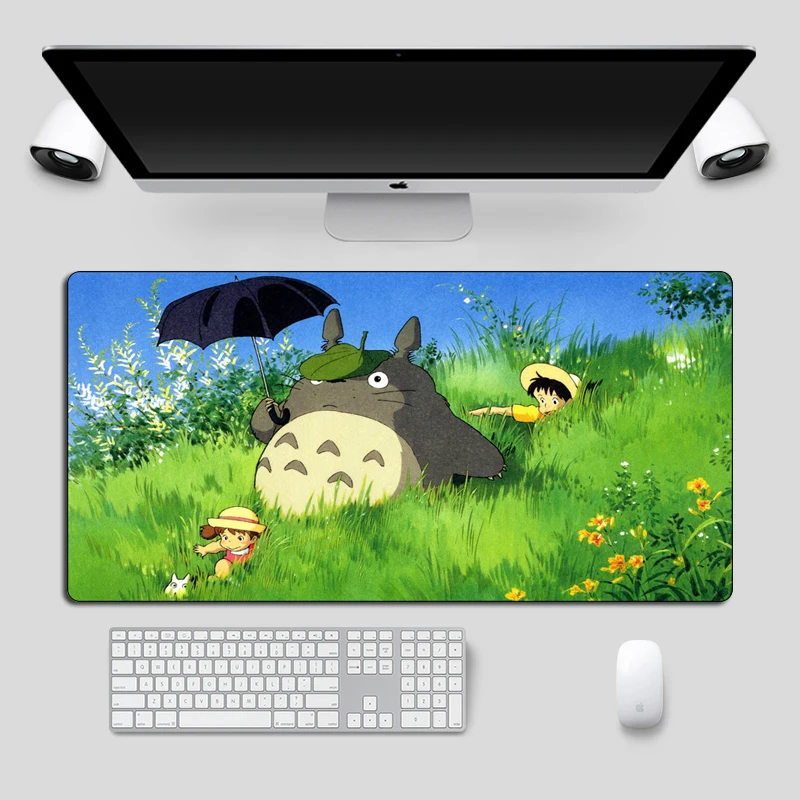 Симпатичный коврик для мыши Totoro большой игровой Otaku 60x30 см с резиновым