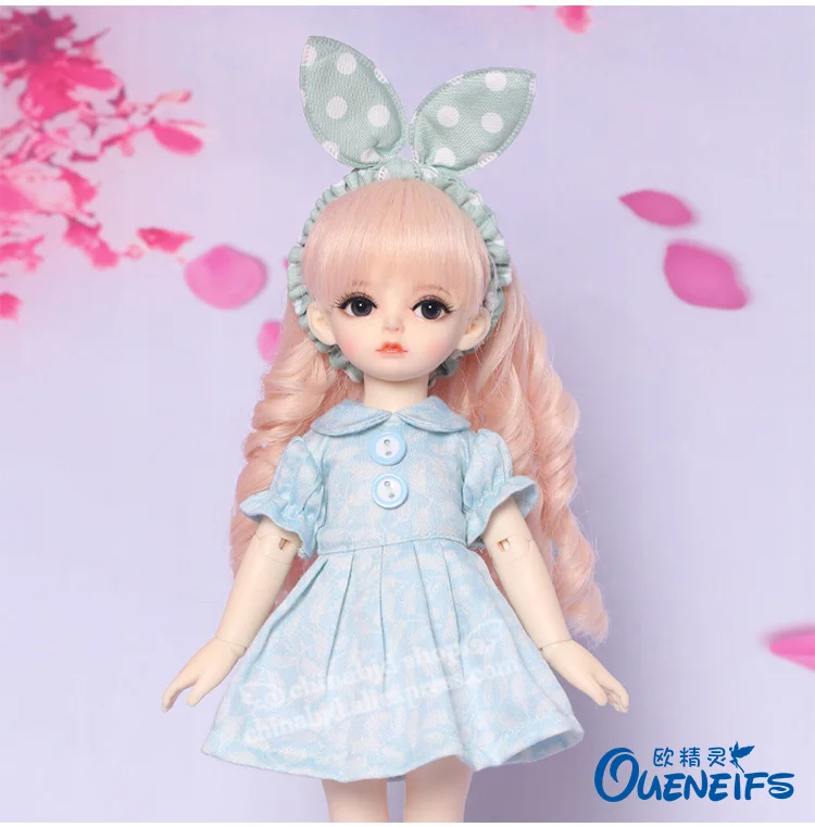 BJD SD кукольная одежда 1/6 милый костюм синяя девочка принцесса ковбой летнее платье для Littlefee или Yosd тело YF6-168 кукла аксессуары