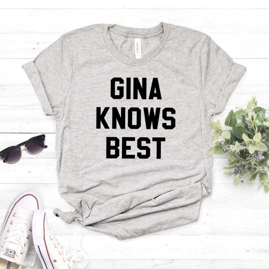 Серый Gina Know/женская футболка с принтом, смешные изделия из хлопка, футболка для девушек, топ, футболка, хипстер, Прямая поставка, NA-219 - Цвет: Серый