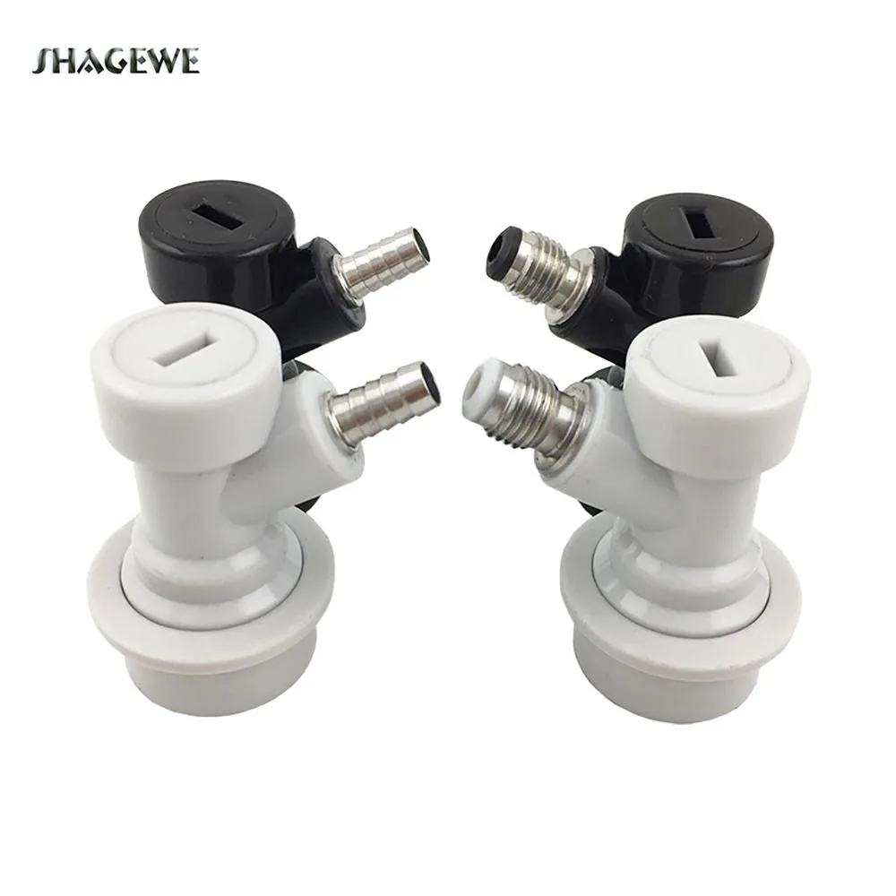 2pairs/lot Homebrew Beer Keg Ball Lock Disconnect 1/4" Barb And Threaded for Cornelius Corny Keg