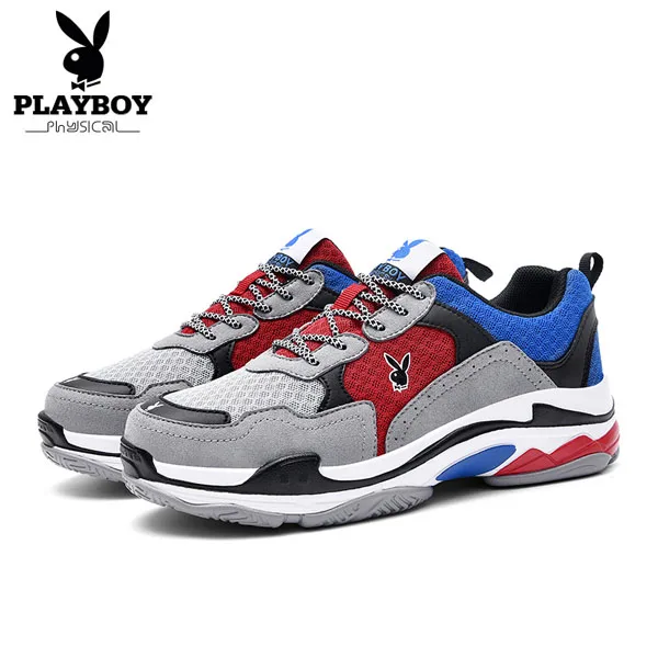 PLAYBOY/; Лидер продаж; Летние водонепроницаемые мокасины; женские кроссовки; лоферы из дышащего сетчатого материала; повседневная обувь; удобная мягкая обувь на шнуровке - Цвет: Красный