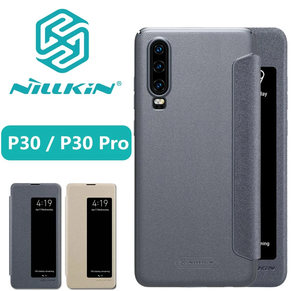 Чехол NILLKIN для Huawei P30 P 30 Pro блестящий флип чехол из искусственной кожи телефона