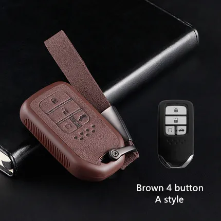 4 button A Bown ТПУ флиппе для Honda CRV HRV Accord Civic Odyssey Vezel Inspire Fit Jazz JADE Pilot флип чехол для ключей - Название цвета: 4 button A Bown