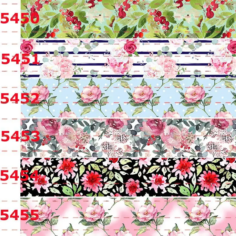 10 ярдов-разные размеры-розовые и красные цветы Grosgrain лента DIY Ручная работа | Дом