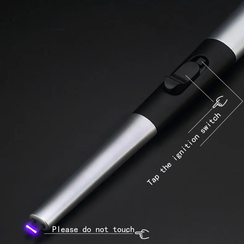 3*24 9 см плазменная Зажигалка кухонная USB перезаряжаемая металлическая зажигалка