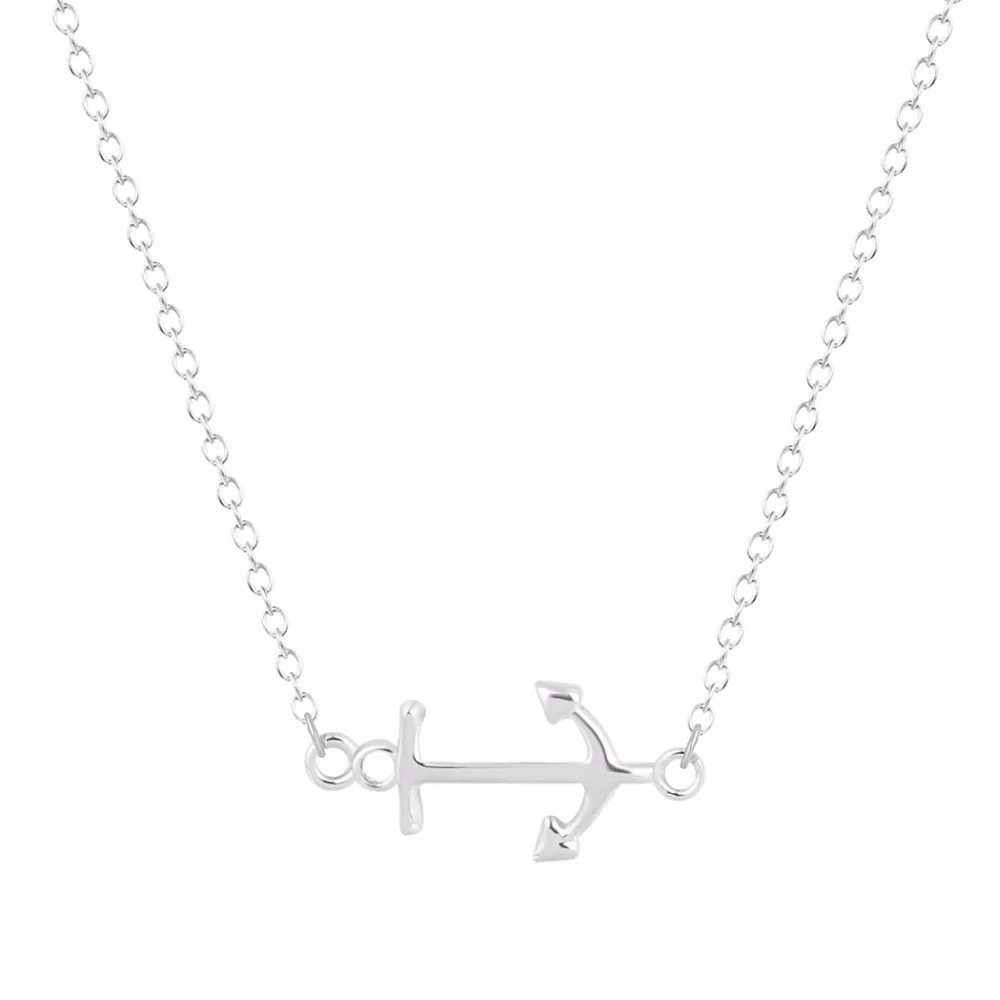 Kinitial цвета: золотистый серебристый якорь кулон Цепочки и ожерелья Цепи для Для