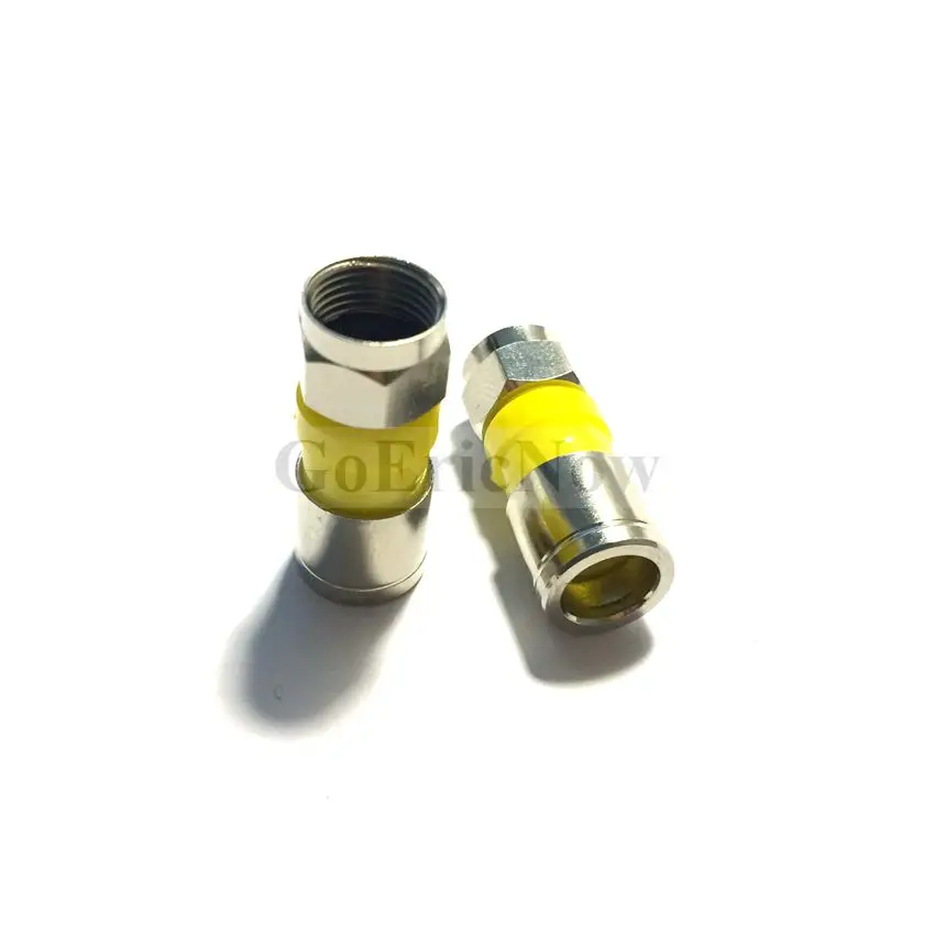1 шт. RF коаксиальный желтый Универсальный водонепроницаемый Rg6 защелкивающийся и