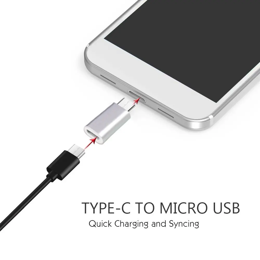 2 упаковки новинка USB Type C Штекерный разъем к микро гнездовому конвертеру адаптер
