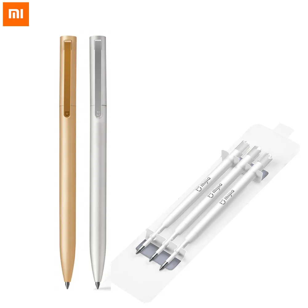 Новинка оригинальная металлическая ручка Xiaomi Mijia 0 5 мм с черными стержнями
