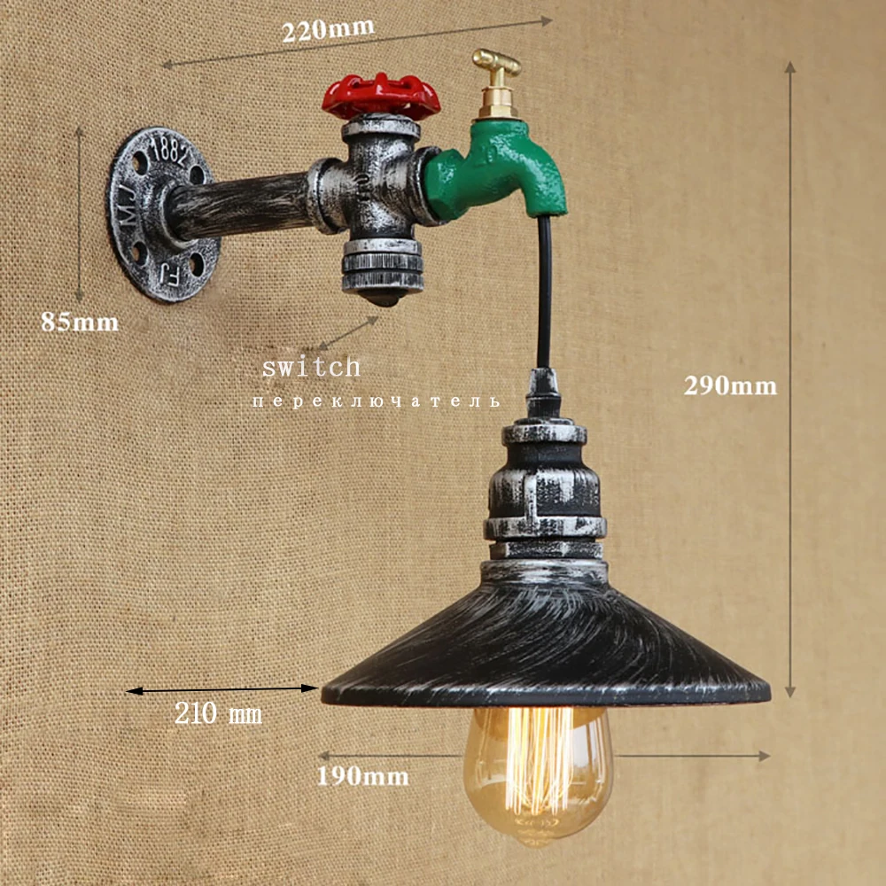 Старинная железная водопроводная труба в стиле ретро E27 110 В/220 В|light complete|lighting wrought