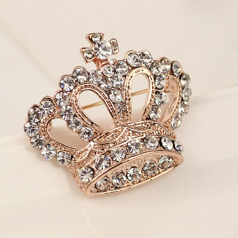 Модная женская брошь в форме короны изящная Праздничная булавка для платья @