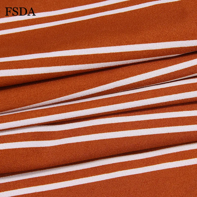 Женский топ в полоску FSDA короткий с глубоким треугольным вырезом и бантом на