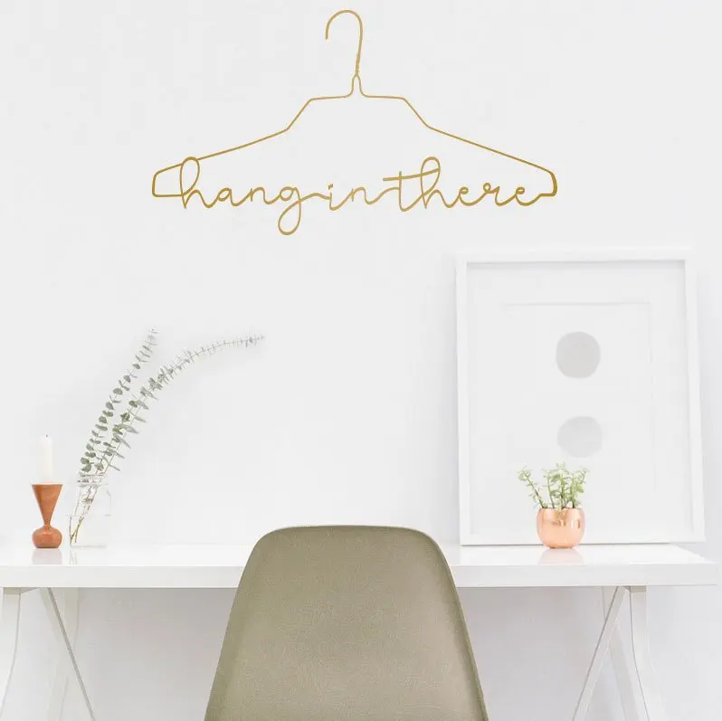 Виниловая наклейка на стену с надписью Hang In It современные декоративные обои для