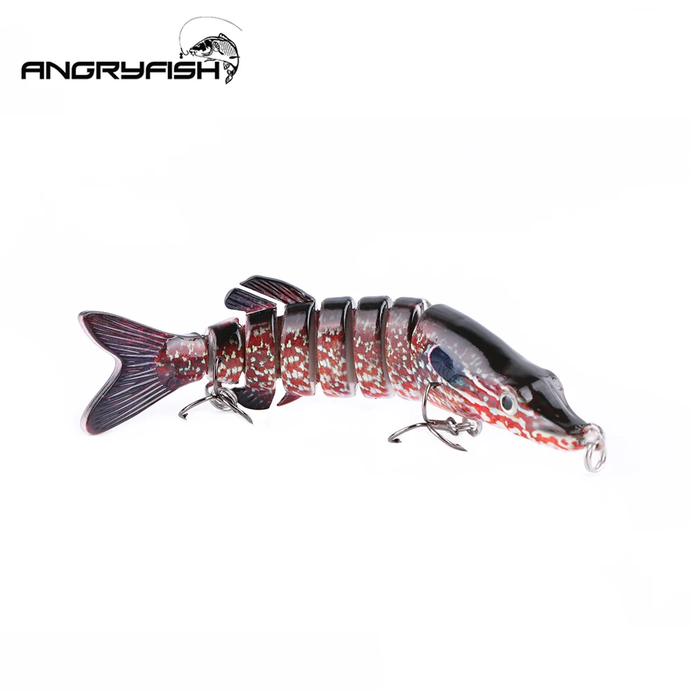 ANGRYFISH 4 цвета рыболовная приманка 13 см 24 г 8 сегментов приманка с искусственными крючками Реалистичная приманка (art.: 7a51f62ed) - 7a51f62ed