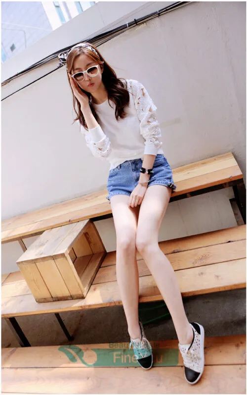 Женщина одежда о образным Nect цветок кружево полые длинный рукав пуловер базовые