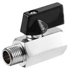 1 шт., латунный Мини-шаровой клапан 14 дюйма, BSP, штекер-гнездо, управление воздушным компрессором для масляного, водного шарового клапана