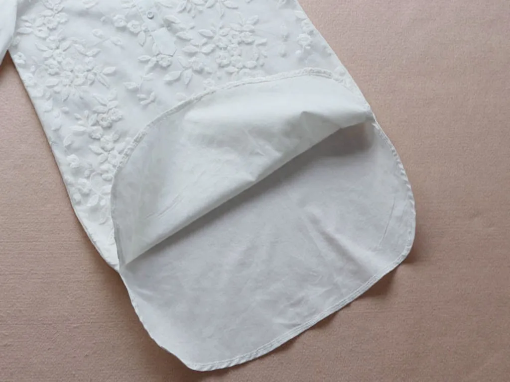 Короткие женские блузки белого цвета 2021 модные с цветочной вышивкой Детская