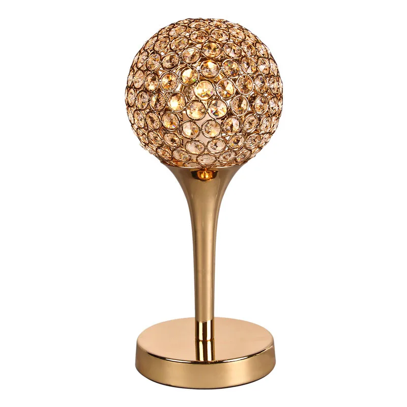 Современная хрустальная прикроватная тумбочка для спальни светло золотой