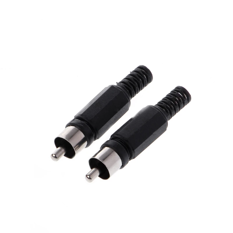 Новинка 2019 20 шт Черный Красный припой RCA штекер аудио видео адаптер Коннектор