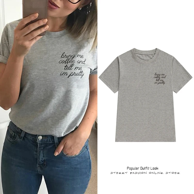 EVENLIM Новый 2018 Chic Стиль серый 100% хлопковые футболки с короткими рукавами Для