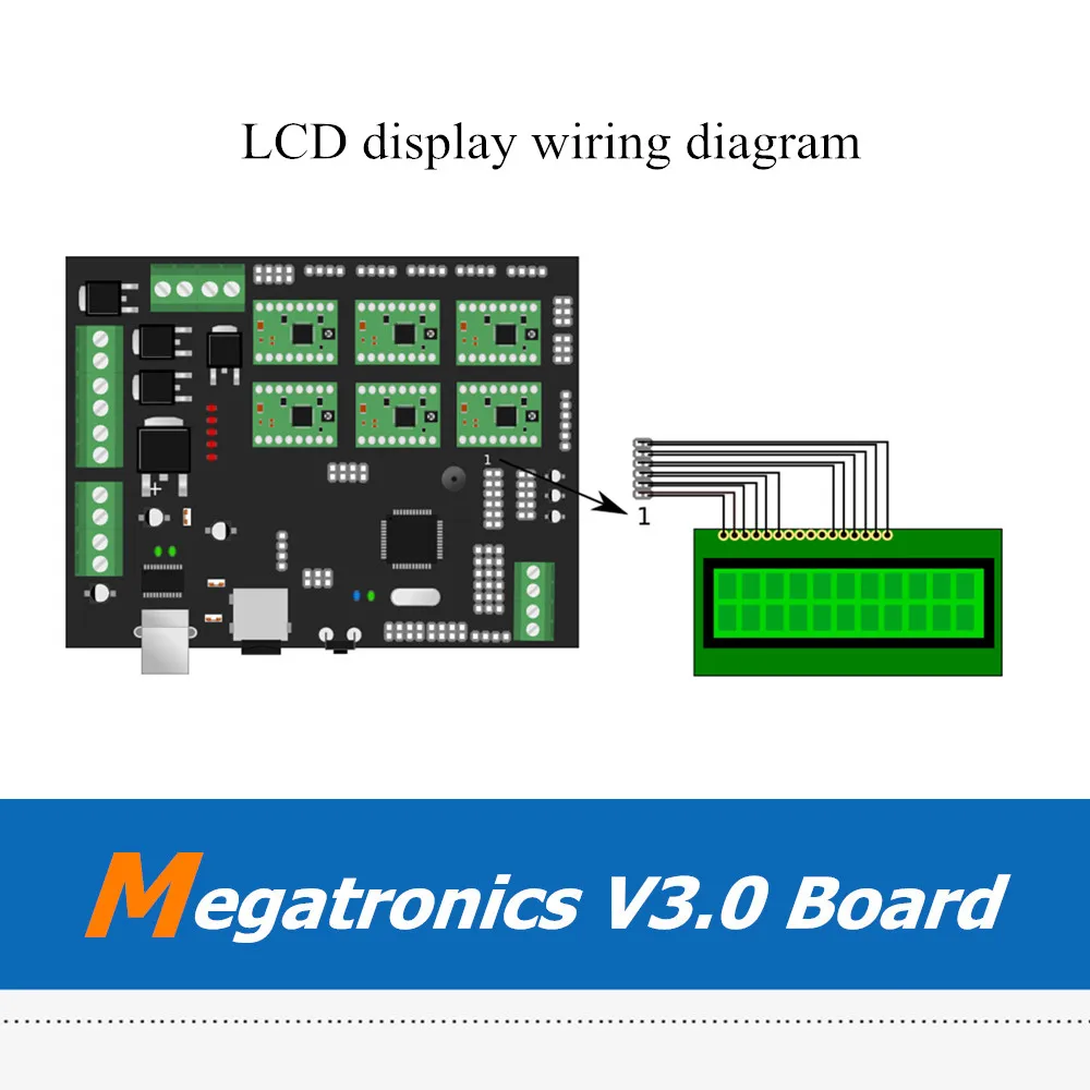 Деталь 3D принтера Megatronics V3.0 Встроенная плата контроллера Atmega2560 AD597 с прошивкой