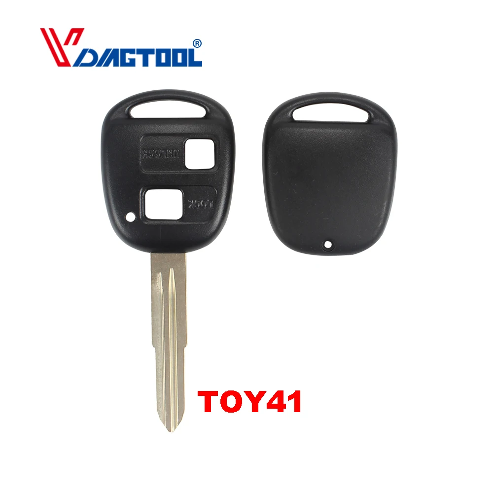 VDIAGTOOL 2 кнопки чехол брелок для Toyota Yaris Prado Tarago Camry Corolla TOY41 автомобильные