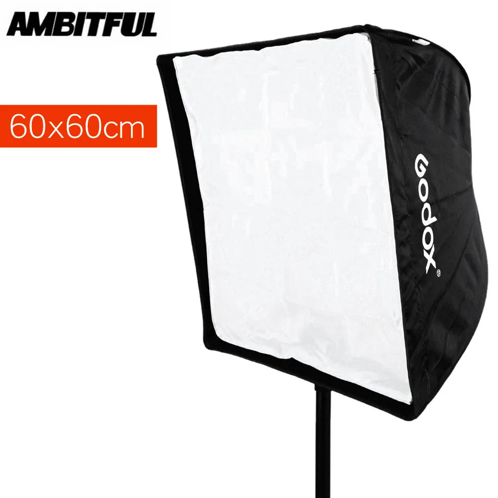 Godox портативный 60x60 см/24*24 дюйма фотостудия зонтик софтбокс Отражатель для вспышки Speedlight