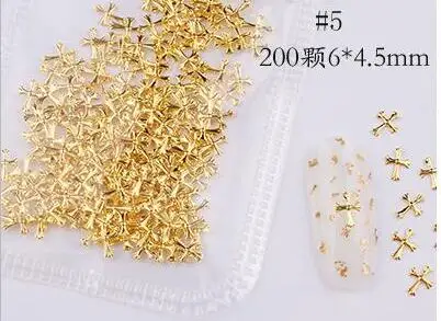 3D стальных шпилек/заклепки 200 шт./пакет японский 3D сплав для дизайна ногтей и заклепками JS08-31 полый круг* Квадратный* Треугольники аксессуары для ногтей, 01 - Цвет: color 5(200pcs)