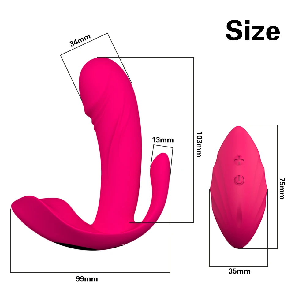 12 Speed Wearable Butterfly Dildo Vibrator Wireless Remote Control Panties Sex Toy for Women G Spot Clitoris Stimulator | Красота и