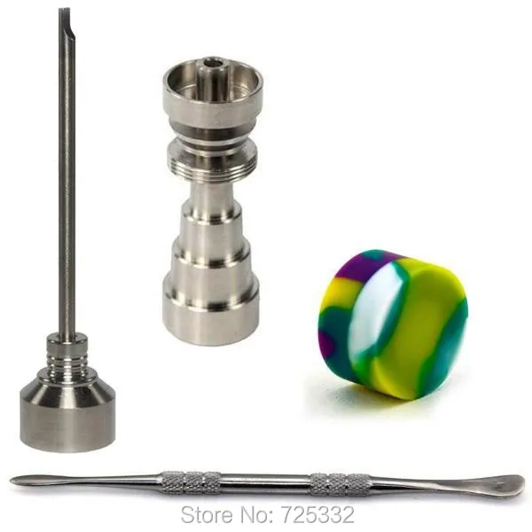 Водопровод 10 мм 14 18 Domeless Gr2 Titanium Nail Dabber Silicone Jar Carb Cap Bong набор инструментов|tool jewelry|tool